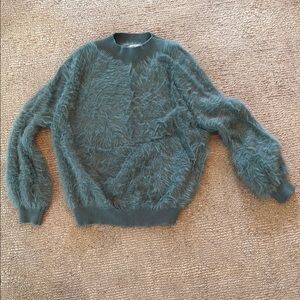Urban outfitters Fuzzy Teal Sweater size xs